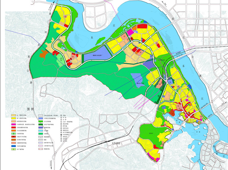 惠州市江南地区(下角,梅湖)分区规划(2007-2020)