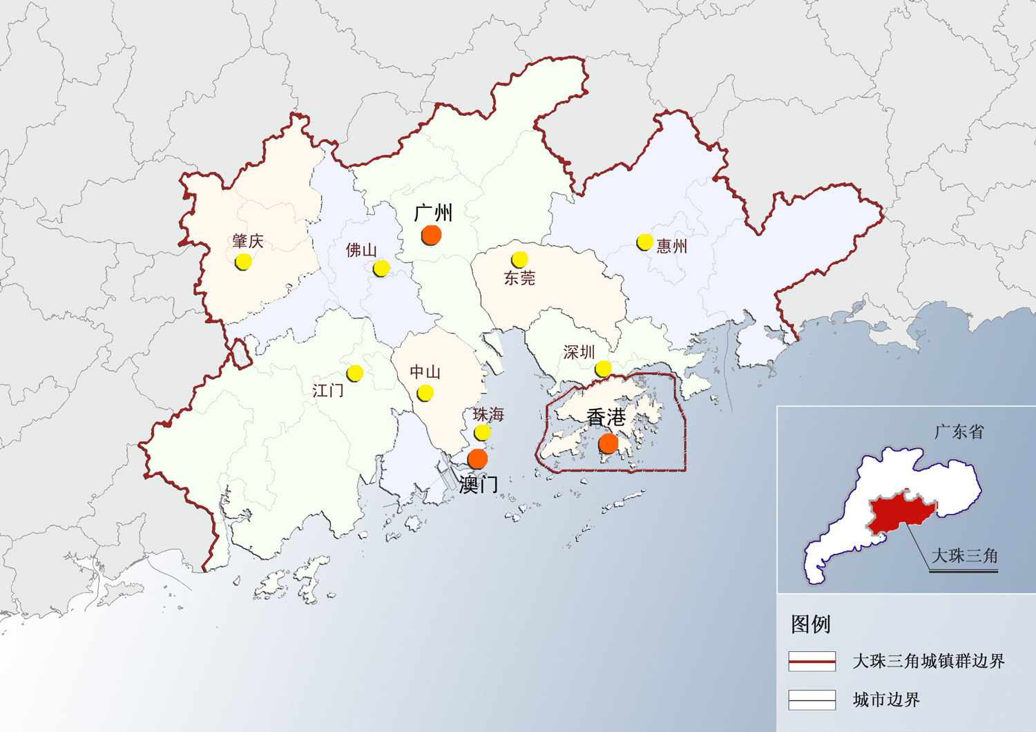 大珠江三角洲城镇群协调发展规划研究